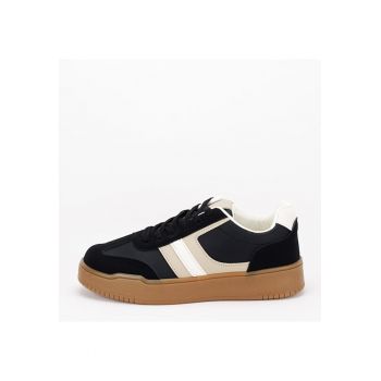 Sneakers negrii cu talpa groasa 8921 M2 15438