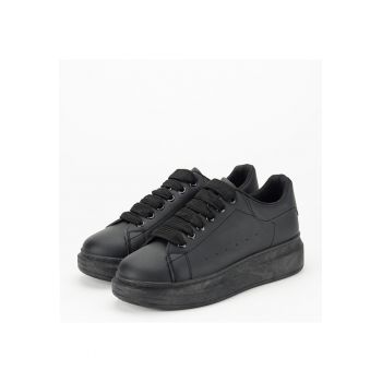 Sneakers negrii cu talpa groasa M-8826 M2 15486