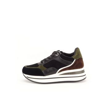 Sneakers negru cu kaki Erica M2 9021
