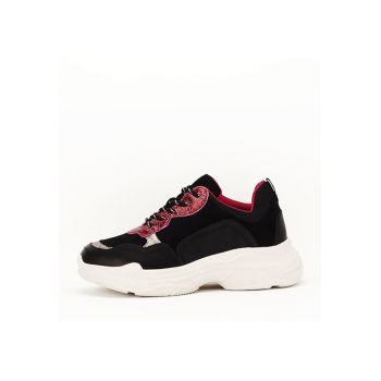 Sneakers negru cu rosu Gabriela M3 6281 ieftini