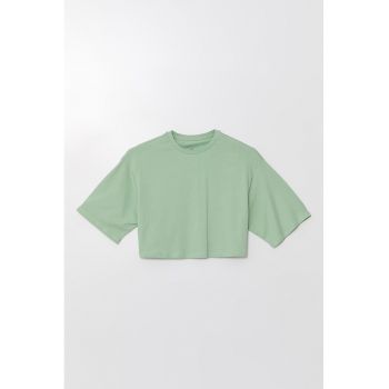 Tricou crop din bumbac