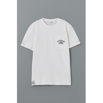 Tricou cu buzunar aplicat pe piept