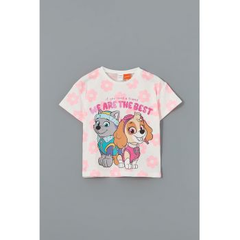 Tricou de bumbac cu model cu desene