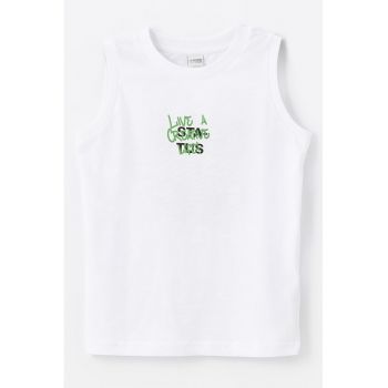Tricou de bumbac cu model grafic