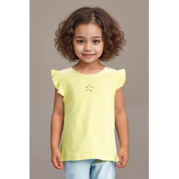 Tricou din amestec de bumbac cu decupaj