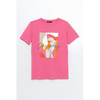 Tricou din bumbac cu model grafic