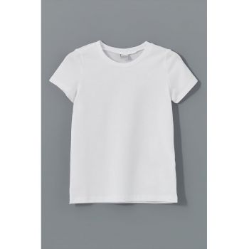 Tricou din bumbac cu model uni