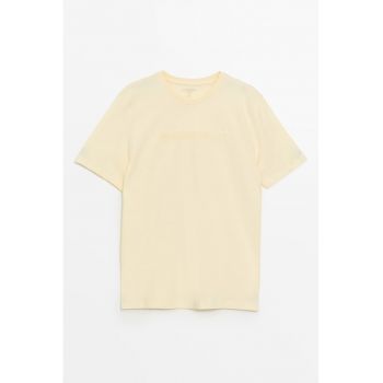 Tricou regular fit de bumbac cu model text