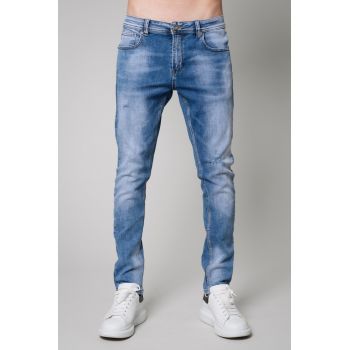 Blugi Lungi din denim elastic Blue 10363 de firma originali