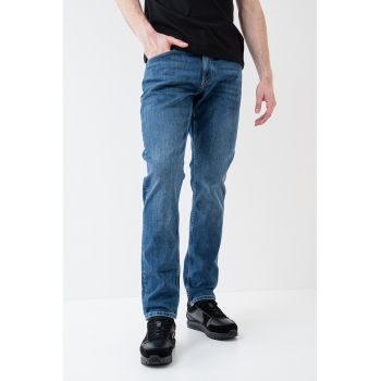 Blugi slim-fit cu talie medie