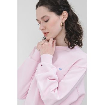 Bluza de trening de bumbac cu decolteu la baza gatului