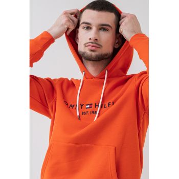 Hanorac din amestec de bumbac organic cu logo
