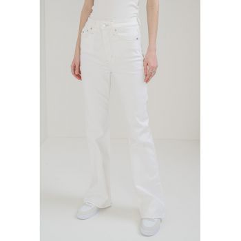 Pantaloni din amestec de bumbac cu croiala ampla