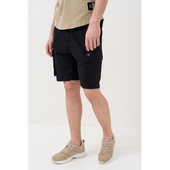 Pantaloni scurti din amestec de bumbac cu talie elastica