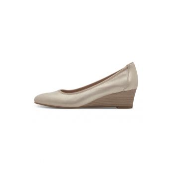 Pantofi din piele cu talpa wedge