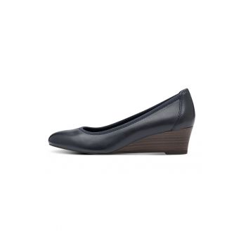 Pantofi din piele cu talpa wedge