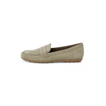 Pantofi loafer din piele intoarsa cu varf rotund