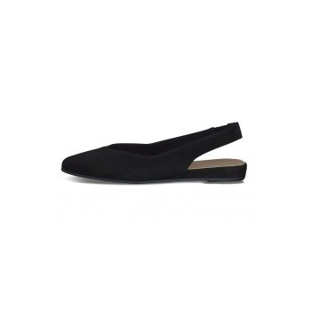 Pantofi slingback de piele intoarsa