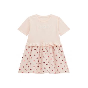 Rochie evazata cu logo brodat