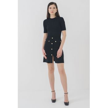 Rochie mini cu croiala A si aspect 2in1