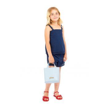 Set de pantaloni scurti si top texturat