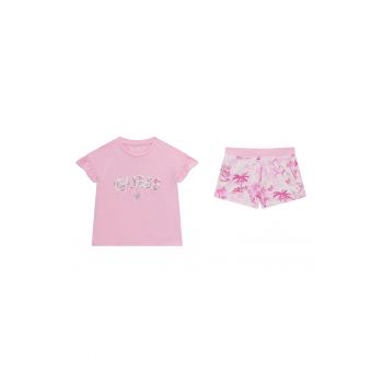 Set de tricou cu paiete si pantaloni scurti