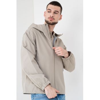 Tommy Hilfiger - Jacheta cu detalii logo si gluga