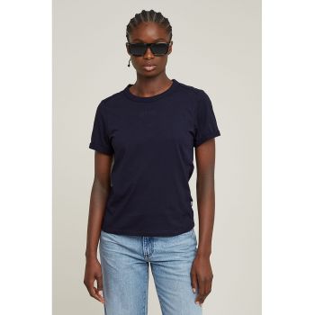Tricou cambrat de bumbac organic cu maneci pliabile