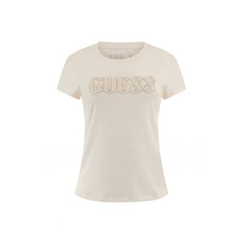 Tricou cu decolteu la baza gatului si logo