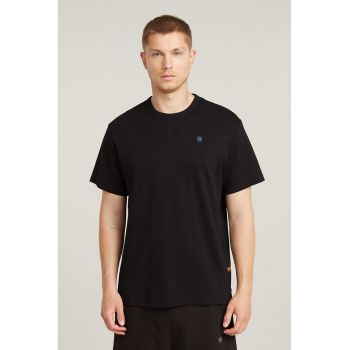 Tricou de bumbac organic cu decolteu la baza gatului