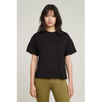 Tricou de bumbac organic cu decolteu la baza gatului