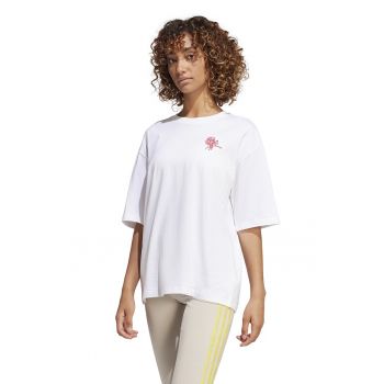 Tricou din bumbac cu detaliu brodat