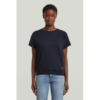 Tricou din bumbac organic cu decolteu la baza gatului