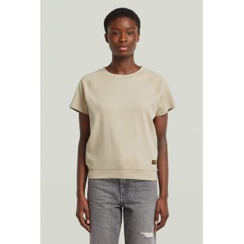 Tricou din bumbac organic cu decolteu la baza gatului