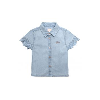 Camasa de denim cu maneci brodate