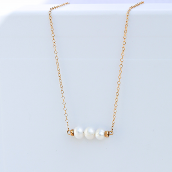 Colier perle naturale, aur filat - Soul Pearl #1