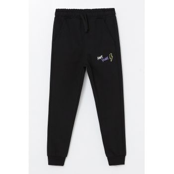 Pantaloni de trening cu imprimeu text