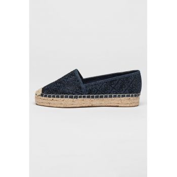 Pantofi loafer din material textil cu model logo