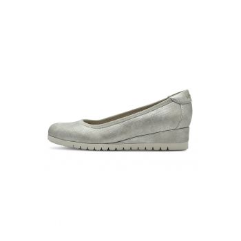 Pantofi wedge de piele ecologica