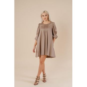 Rochie cu croiala in A si maneci 3/4 Meghan