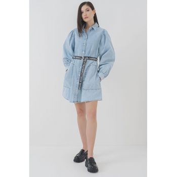 Rochie scurta evazata de denim
