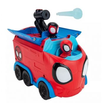 Set de joaca Marvel Spider-Man - Web Spinning Hauler, cu 3 figurine