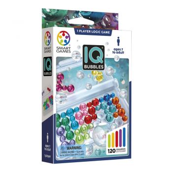 Smart Games - IQ Bubbles, joc de logica cu 120 de provocari, 7+ ani, editie internationala