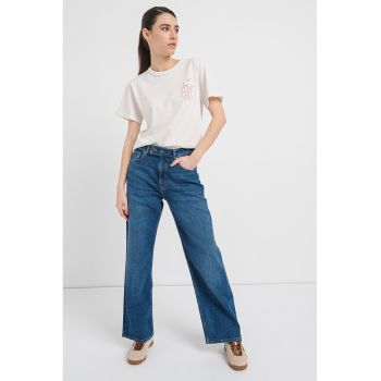 Tricou cu decolteu la baza gatului de bumbac