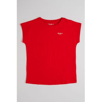 Tricou cu decolteu la baza gatului si logo discret Bloomy N