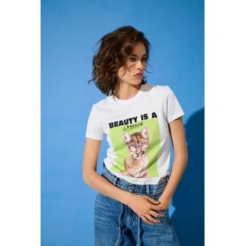 Tricou de bumbac organic cu imprimeu foto