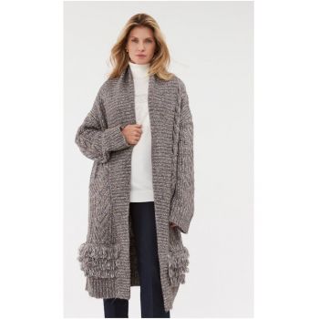 Cardigan lung de dama  Liliane W3BR43