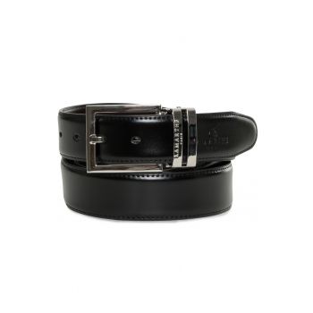 Curea  din Piele naturala de Bovina - reversibile - Ajustabila LAM115 Negru/Maro
