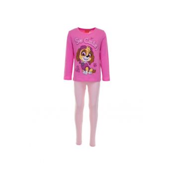 Pijama copii - cu maneca lunga - bluza roz -