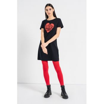 Rochie-tricou cu imprimeu logo